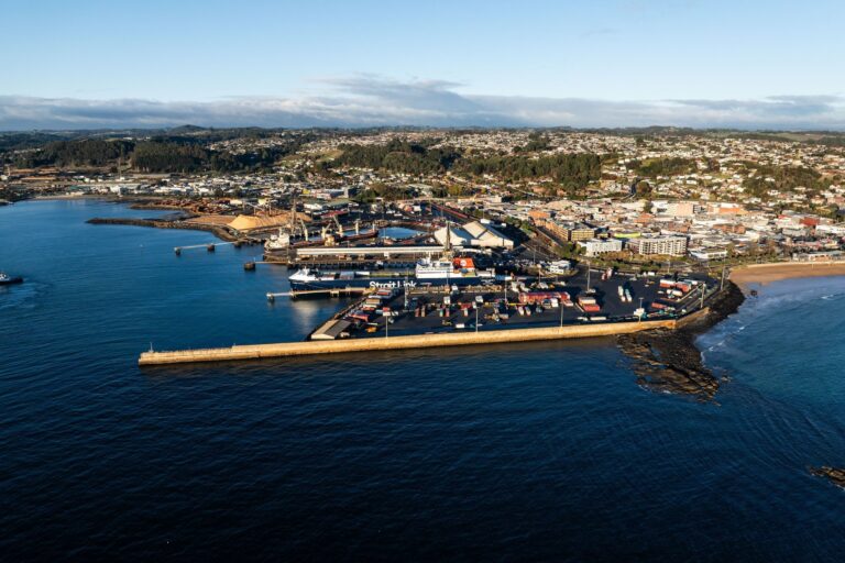 Aerial of Burnie Port