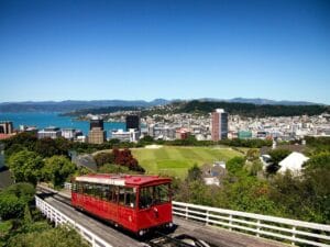 wellington, new zealand, train, railroad, buildings, architecture, bay, harbor, water, nature, outside, city, cities, urban, blue news, blue train, blue new, wellington, wellington, wellington, wellington, wellington